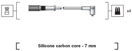 Fiat Bougiekabelset MSK1204