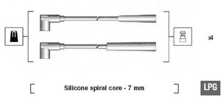 Fiat Bougiekabelset MSK582