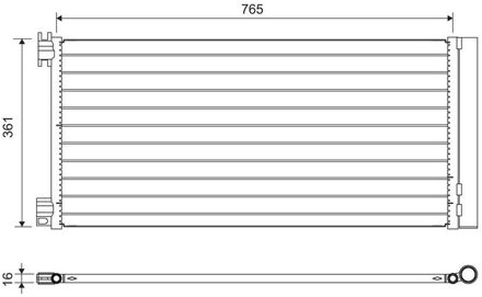 Fiat Condensor, airconditioning 822637