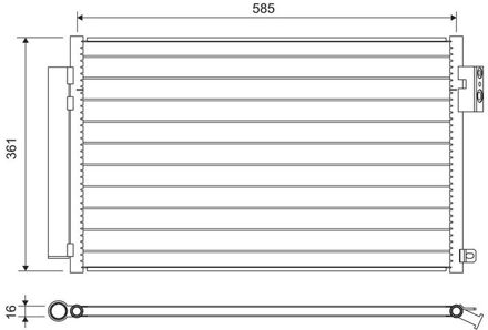 Fiat Condensor, airconditioning 822641
