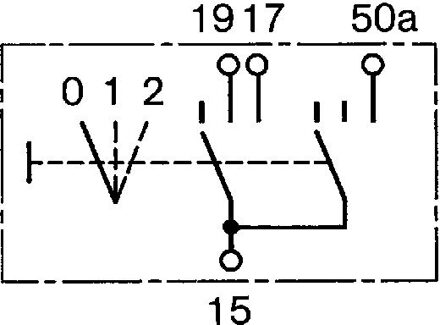Fiat Gloeistart Schakelaar 0343008009