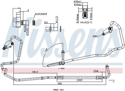 Fiat Hoge drukleiding, airconditioning 849742