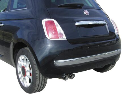 Fiat InoxCar uitlaat passend voor Fiat 500 1.4 16v (100pk) 2007- 2x70mm Racing IXFICQ0270