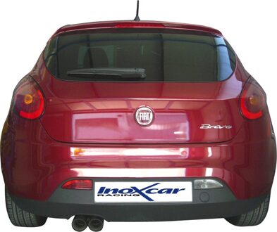 Fiat InoxCar uitlaat passend voor Fiat Bravo 1.4 T-Jet Sport (150pk) 2007- 2x80mm Racing IXFIBR06RA