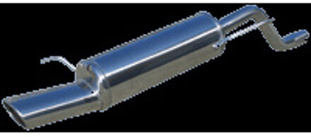 Fiat InoxCar uitlaat passend voor Fiat Grande Punto 1.9 MJET 16v (120pk) 2005- 120x80mm IXFIPN23120