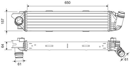 Fiat Intercooler, inlaatluchtkoeler 818299
