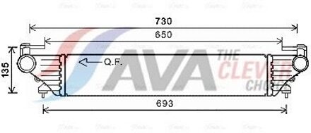 Fiat Intercooler, inlaatluchtkoeler FT4415