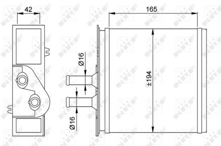 Fiat Kachelradiateur, interieurverwarming 53204