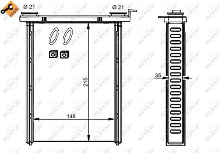 Fiat Kachelradiateur, interieurverwarming 54346