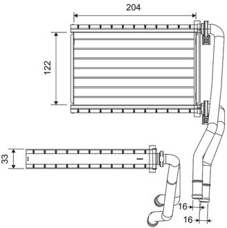Fiat Kachelradiateur, interieurverwarming 811535