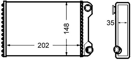 Fiat Kachelradiateur, interieurverwarming AH59000S