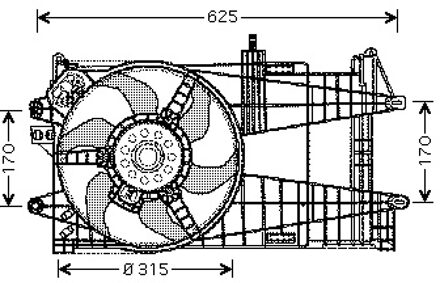 Fiat KADER + VENTILATOR PUNTO 1620751