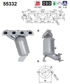 Fiat Katalysator 55332