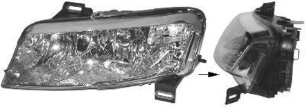 Fiat KOPLAMP LINKS H7 +H1+H1. tot '03 3-deurs