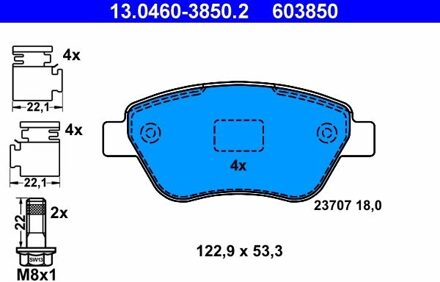 Fiat Remblokken set 13046038502