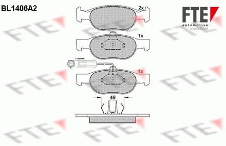 Fiat Remblokken set BL1406A2