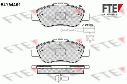 Fiat Remblokken set BL2544A1