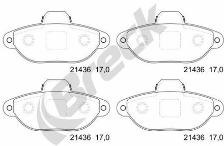 Fiat Remblokkenset, schijfrem 214360070200