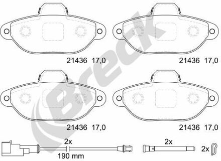 Fiat Remblokkenset, schijfrem 214360070210