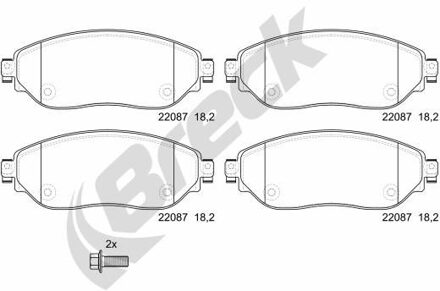 Fiat Remblokkenset, schijfrem 220870070300