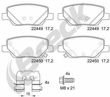 Fiat Remblokkenset, schijfrem 224490070400