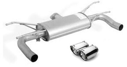 Fiat Remus uitlaat passend voor L+R Fiat 124 Spider 1.4 turbo 'Chroom Scherp' 1850161500002670SGR