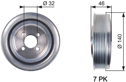 Fiat Riemschijf, krukas DriveAlign® TVD1078