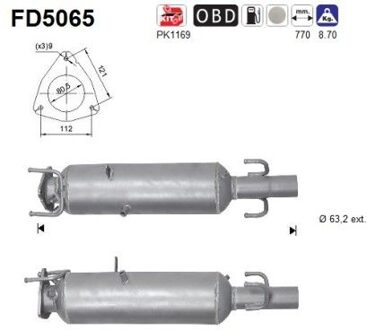 Fiat Roetfilter, uitlaatinstallatie FD5065