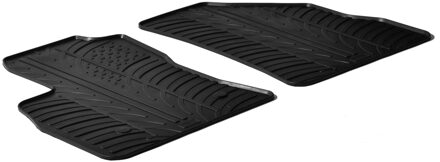 Fiat Rubbermatten passend voor Fiat Doblo Cargo 3-deurs 2010- & Opel Combo Cargo 3-deurs 2011- (T profiel 2-delig + montageclips)