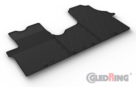 Fiat Rubbermatten passend voor Fiat, Renault, Opel, Nissan - 3 Delig + Montageclips GL0855