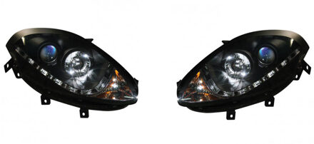 Fiat Set Koplampen DRL-Look passend voor Fiat Bravo 2007- - Zwart