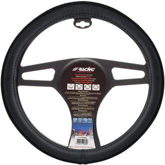 Fiat Simoni Racing Stuurwielhoes 500 - Zwart Eco-Leder/Katoen - 37-39cm SRCVT500N