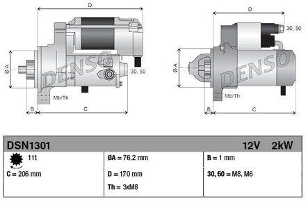 Fiat Startmotor DSN1301