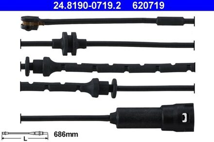 Fiat Waarschuwingscontact, remvoering-/blokslijtage 24819007192