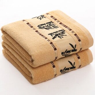 Fiber Jacquard Zachte Drank Verslaafd Badhanddoek Bruin