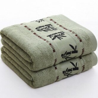 Fiber Jacquard Zachte Drank Verslaafd Badhanddoek groen