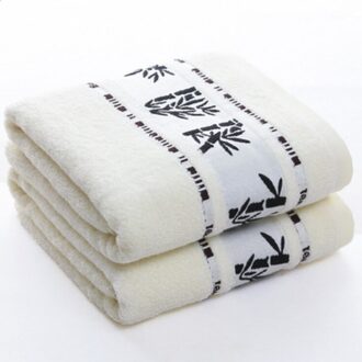 Fiber Jacquard Zachte Drank Verslaafd Badhanddoek wit