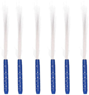 Fiber LED licht stick - Set van 10x stuks - blauw - Lichtgevende feestartikelen - Light sticks - 40