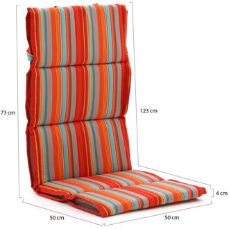 Fiber tuinkussen hoog 123x50cm - Laagste prijsgarantie! Grijs