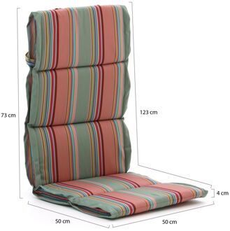 Fiber tuinkussen hoog 123x50cm - Laagste prijsgarantie! Grijs