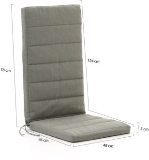 Fiber tuinkussen hoog 124x48cm - Laagste prijsgarantie! Groen