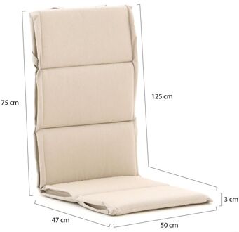 Fiber tuinkussen hoog 125x50cm - Laagste prijsgarantie! Roze