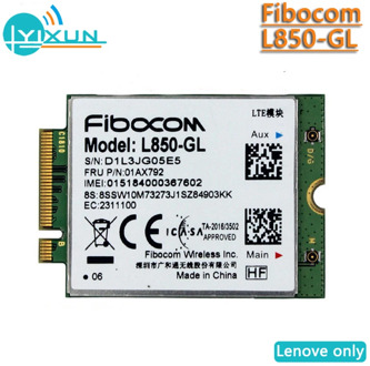 Fibocom L850-GL WWAN Card 4G LTE Wireless Module FRU 01AX792 01AX791 02HK712 X1 Carbon 6TH antenna T490 T590 X390 X380 L580 P52