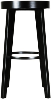 Fico houten barkruk zwart gebeitst - 61 cm