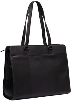 Fidenza Shopper zwart damestas - H 30 x B 40 x D 17 cm
