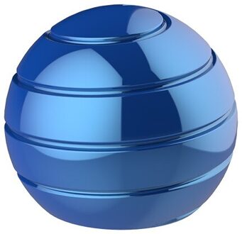 Fidget Speelgoed Metalen Gyro Desktop Bal Rotary Gyro Aluminium Ronde Metalen Kinetische Decompressie Speelgoed Blauw