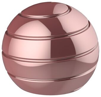 Fidget Speelgoed Metalen Gyro Desktop Bal Rotary Gyro Aluminium Ronde Metalen Kinetische Decompressie Speelgoed Roze