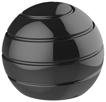 Fidget Speelgoed Metalen Gyro Desktop Bal Rotary Gyro Aluminium Ronde Metalen Kinetische Decompressie Speelgoed zwart