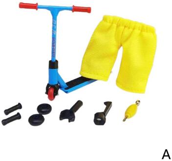 Fidget Speelgoed Mini Vinger Scooter Model Legering Scooter + Broek + Reservewiel QWEY7TCA
