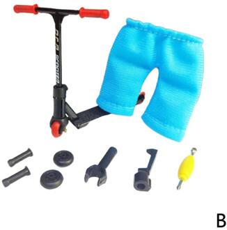 Fidget Speelgoed Mini Vinger Scooter Model Legering Scooter + Broek + Reservewiel QWEY7TCB